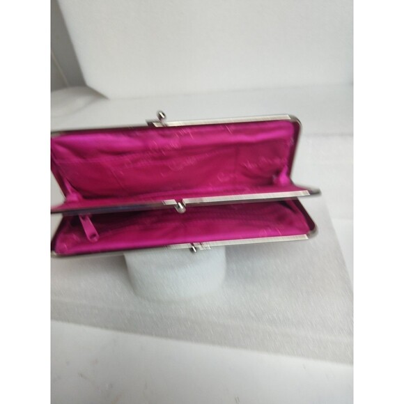 Vera Bradley Double KISSLOCK WALLET Very Berry Paisley Clutch Bag PINK EUC 8"x5" - Picture 8 of 10